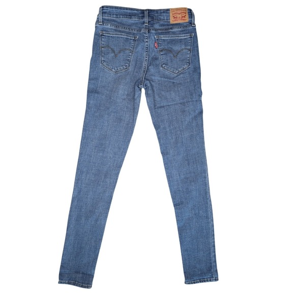 Levi's W26 X L32 Women's Blue Medium Wash Skinny Jeans - Picture 2 of 6